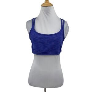 Athleta Sports Bra Womens L Large Multi Space Dye Crossback Scoop Neck Athletic